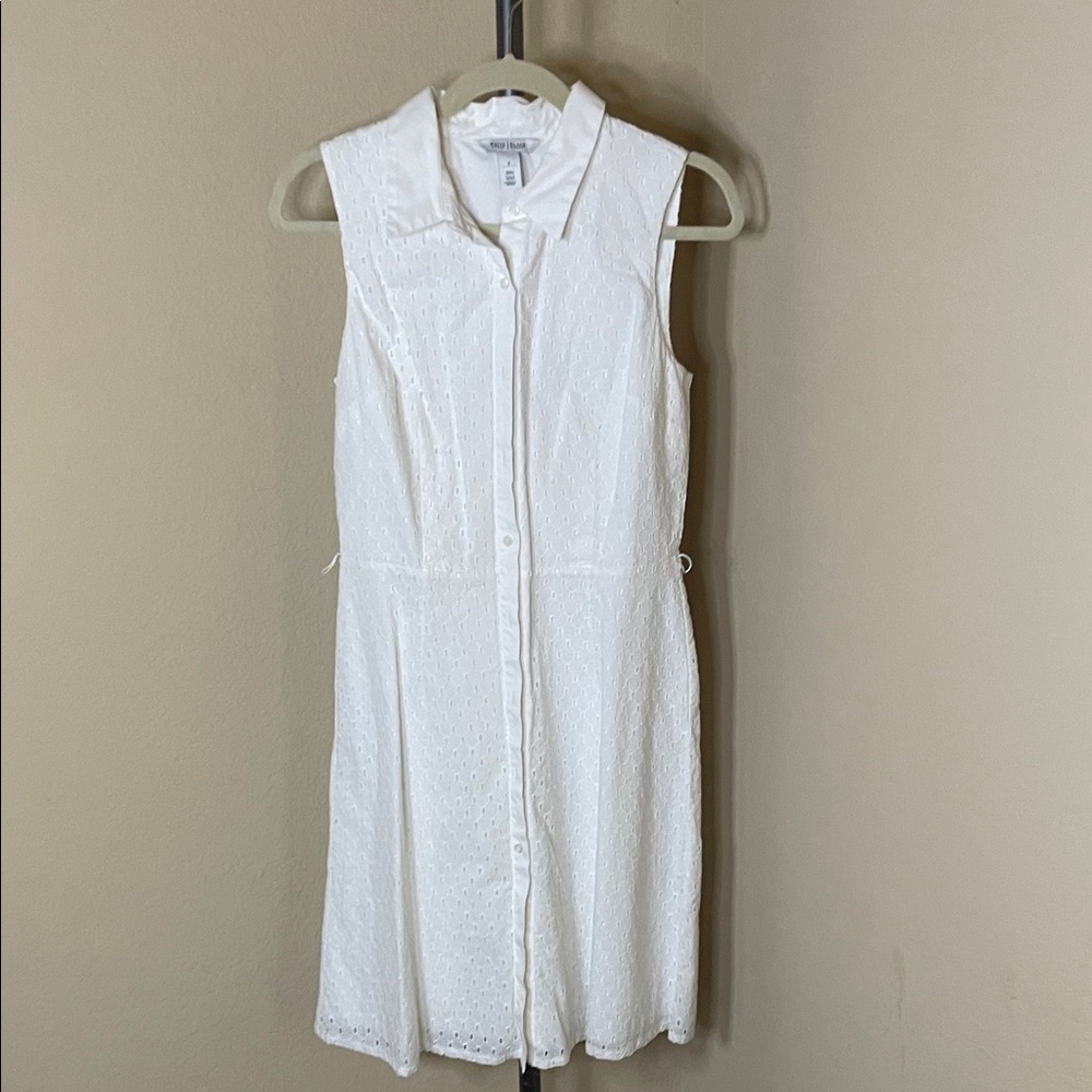 White House Black Market White Sleeveless Dress